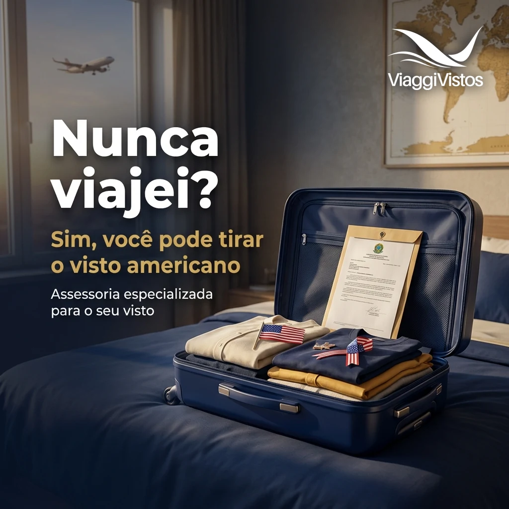 Nunca viajei para fora do Brasil, consigo visto americano?