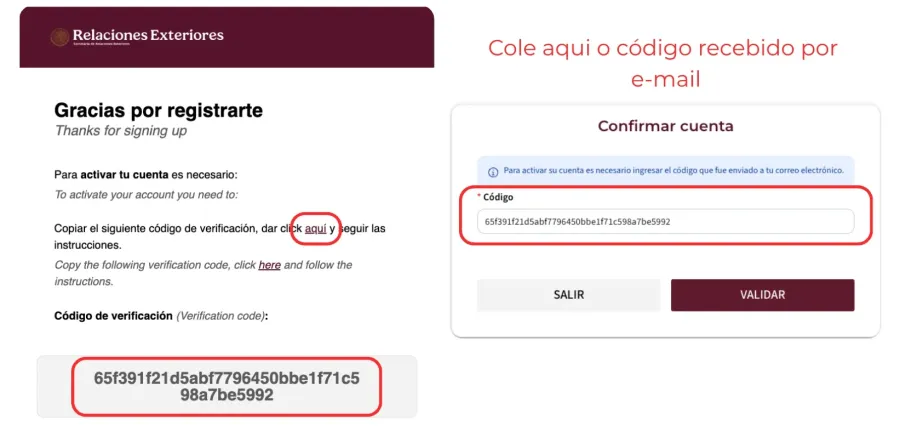 Imagem e-mail validacao visto mexico