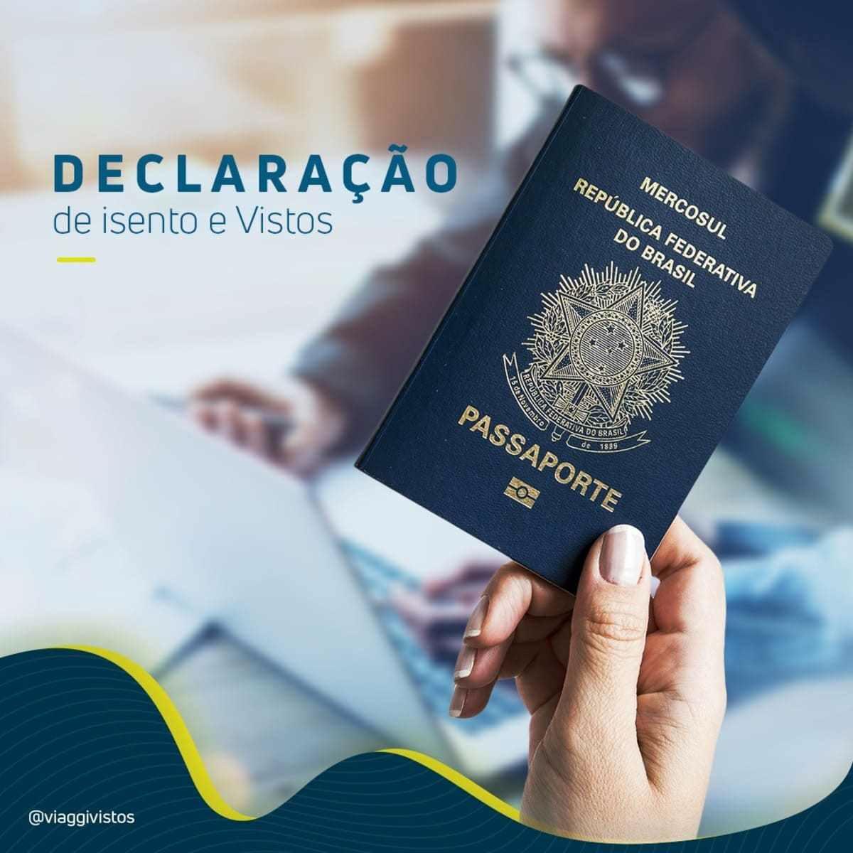 Declaração de isento de Imposto de Renda e visto americano