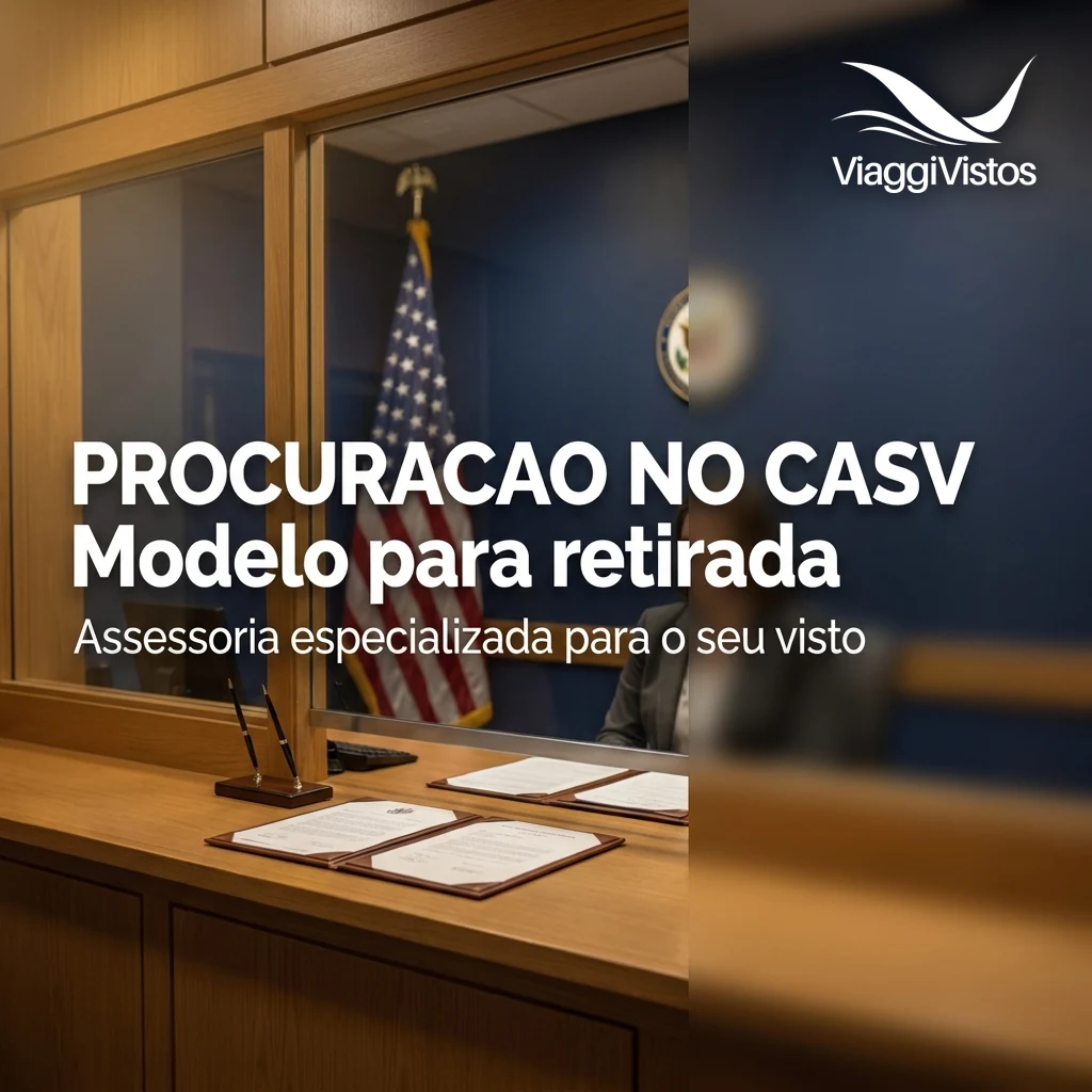 Modelo de procuração para retirada de visto americano no CASV