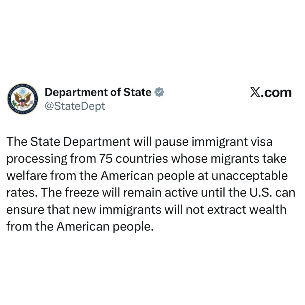 Suspensão da emissão de vistos americanos de imigrante. O que muda e quem é afetado