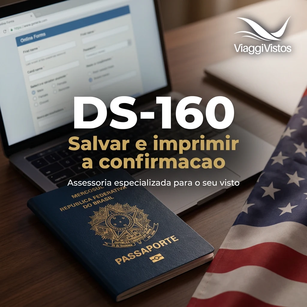 DS-160: Salvar, Recuperar e Imprimir a Confirmação