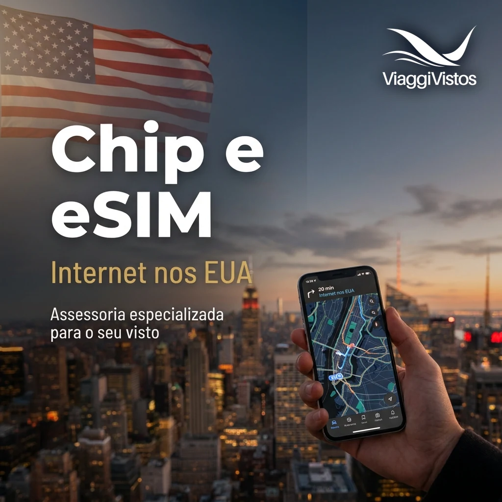 Chip Internacional e eSIM para os EUA (2026)